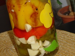 פלפלים צבעוניים חמוצים
